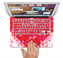 The Geometric Faded Red Heart Skin Set for the Apple MacBook Air 13"