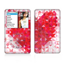 The Geometric Faded Red Heart Skin For The Apple iPod Classic