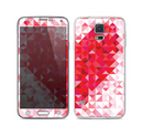 The Geometric Faded Red Heart Skin For the Samsung Galaxy S5