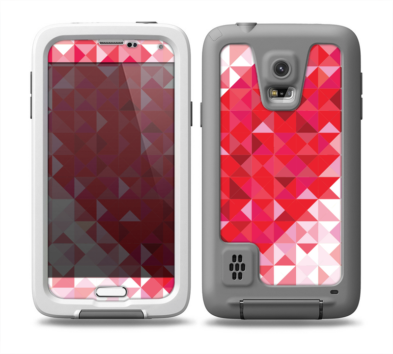 The Geometric Faded Red Heart Skin Samsung Galaxy S5 frē LifeProof Case