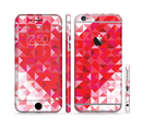 The Geometric Faded Red Heart Sectioned Skin Series for the Apple iPhone 6s Plus