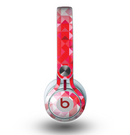 The Geometric Faded Red Heart Skin for the Beats by Dre Mixr Headphones