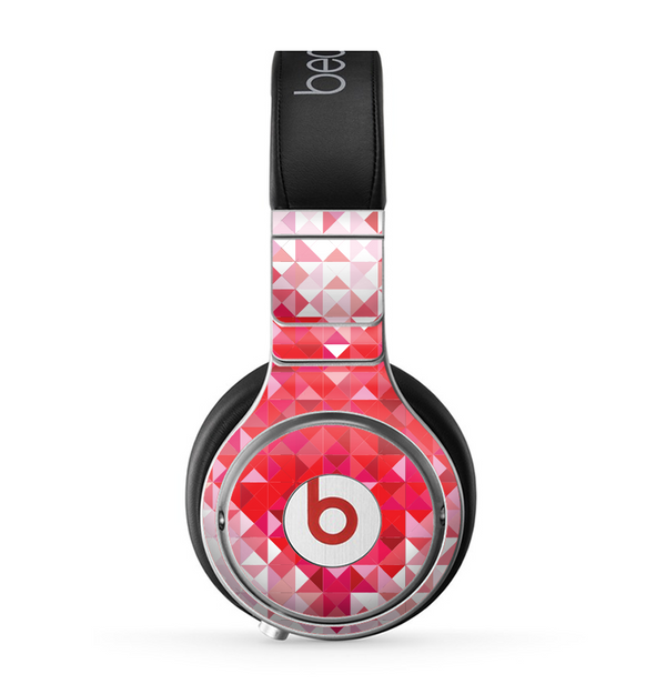 The Geometric Faded Red Heart Skin for the Beats by Dre Pro Headphones