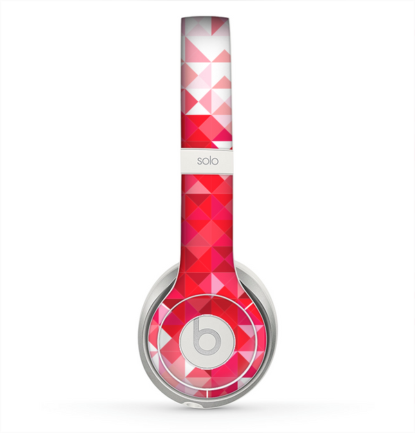 The Geometric Faded Red Heart Skin for the Beats by Dre Solo 2 Headphones