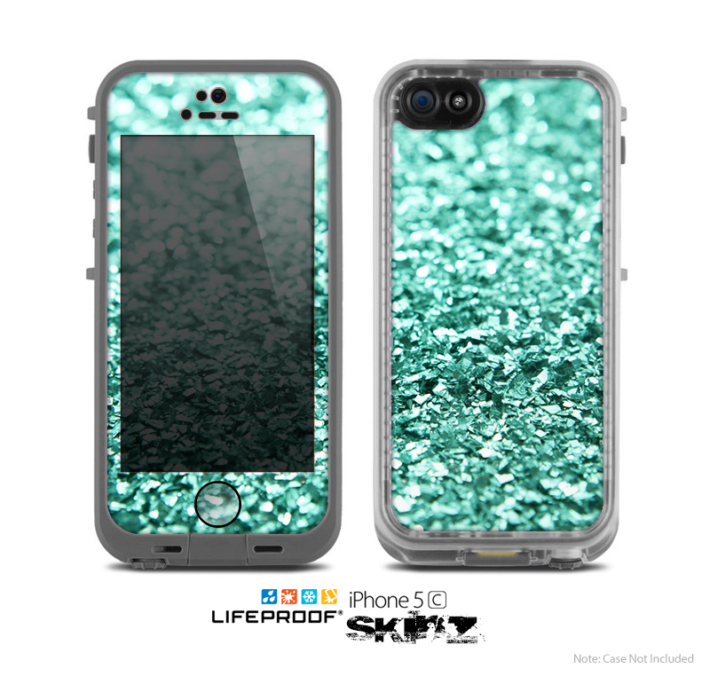 The Glimmer Green Skin for the Apple iPhone 5c LifeProof Case