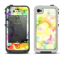 The Glistening Colorful Unfocused Circle Space Apple iPhone 4-4s LifeProof Fre Case Skin Set