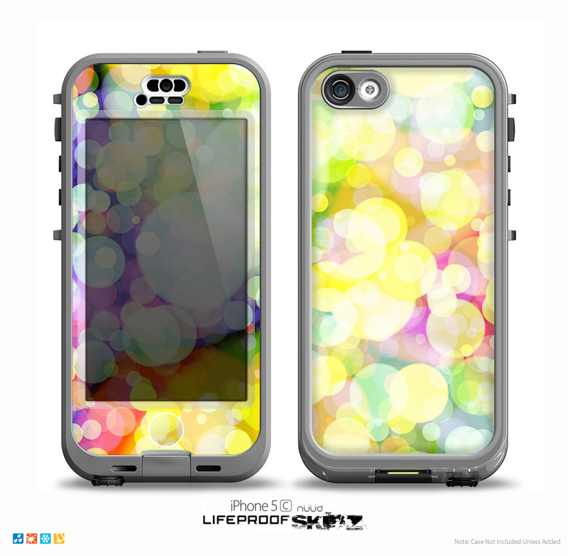The Glistening Colorful Unfocused Circle Space Skin for the iPhone 5c nüüd LifeProof Case