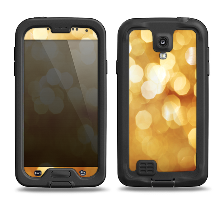 The Glistening Golden Unfocused Light Speckles Samsung Galaxy S4 LifeProof Fre Case Skin Set