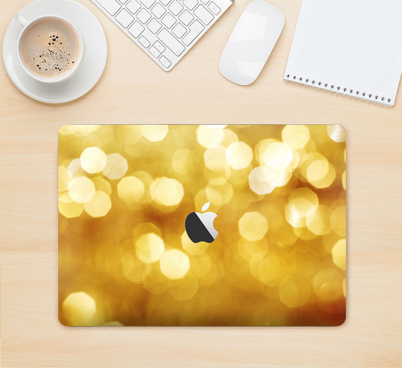 The Glistening Golden Unfocused Light Speckles Skin Kit for the 12" Apple MacBook (A1534)