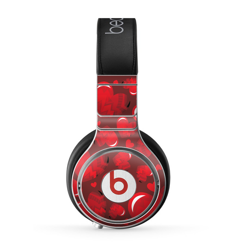 The Glossy Electric Hearts Skin for the Beats by Dre Pro Headphones
