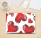 The Glossy Red 3D Love Hearts Skin Kit for the 12" Apple MacBook (A1534)