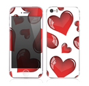 The Glossy Red 3D Love Hearts Skin for the Apple iPhone 5s