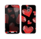 The Glossy Red 3D Love Hearts on Black Skin For the Samsung Galaxy S5