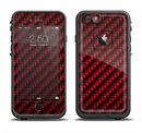 The Glossy Red Carbon Fiber Apple iPhone 6/6s LifeProof Fre Case Skin Set