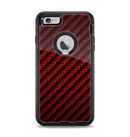 The Glossy Red Carbon Fiber Apple iPhone 6 Plus Otterbox Defender Case Skin Set