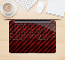 The Glossy Red Carbon Fiber Skin Kit for the 12" Apple MacBook (A1534)