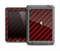 The Glossy Red Carbon Fiber Apple iPad Mini LifeProof Fre Case Skin Set