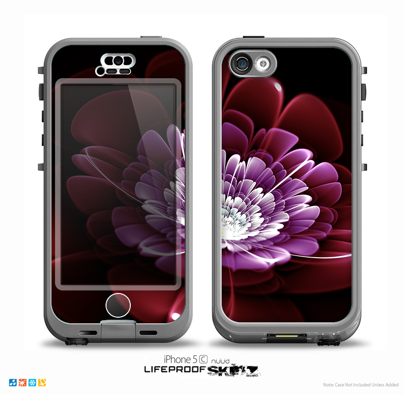 The Glowing Abstract Flower v2 Skin for the iPhone 5c nüüd LifeProof Case