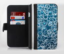 The Glowing Blue Cells Ink-Fuzed Leather Folding Wallet Credit-Card Case for the Apple iPhone 6/6s, 6/6s Plus, 5/5s and 5c
