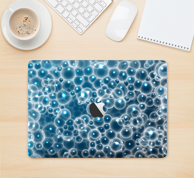 The Glowing Blue Cells Skin Kit for the 12" Apple MacBook (A1534)