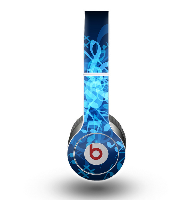 The Glowing Blue Music Notes Skin for the Beats by Dre Original Solo-Solo HD Headphones