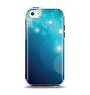 The Glowing Blue & Teal Translucent Circles Apple iPhone 5c Otterbox Symmetry Case Skin Set