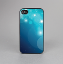 The Glowing Blue & Teal Translucent Circles Skin-Sert for the Apple iPhone 4-4s Skin-Sert Case