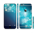 The Glowing Blue & Teal Translucent Circles Sectioned Skin Series for the Apple iPhone 6s Plus