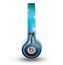 The Glowing Blue & Teal Translucent Circles Skin for the Beats by Dre Mixr Headphones