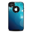 The Glowing Blue & Teal Translucent Circles Skin for the iPhone 4-4s OtterBox Commuter Case