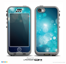The Glowing Blue & Teal Translucent Circles Skin for the iPhone 5c nüüd LifeProof Case