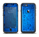 The Glowing Blue Vivid RainDrops Apple iPhone 6/6s LifeProof Fre Case Skin Set