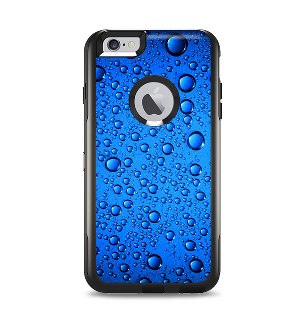The Glowing Blue Vivid RainDrops Apple iPhone 6 Plus Otterbox Commuter Case Skin Set