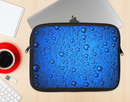 The Glowing Blue Vivid RainDrops Ink-Fuzed NeoPrene MacBook Laptop Sleeve