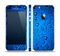 The Glowing Blue Vivid RainDrops Skin Set for the Apple iPhone 5s
