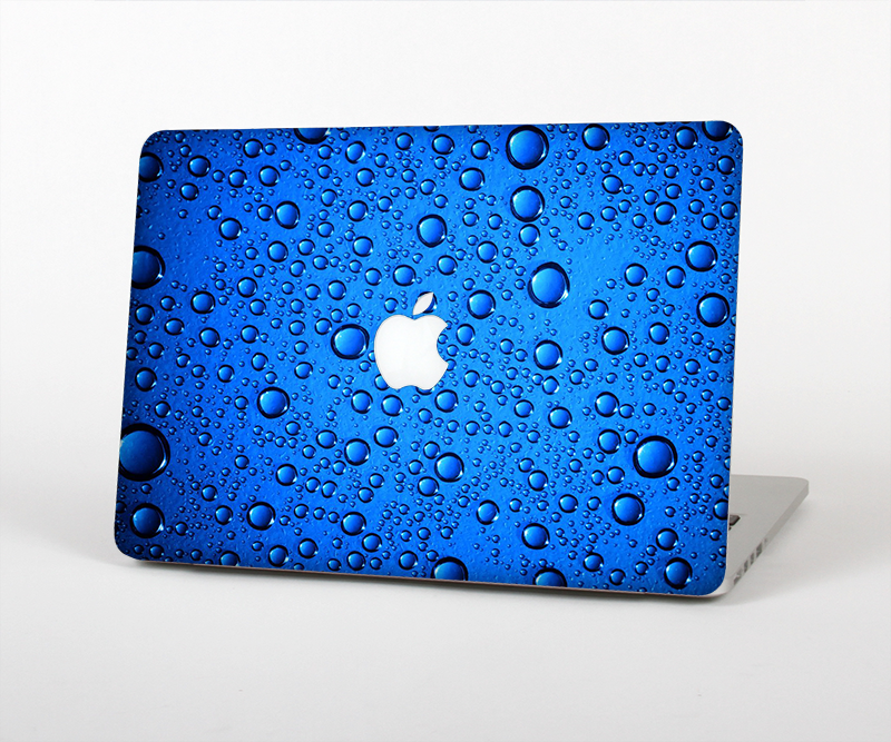 The Glowing Blue Vivid RainDrops Skin Set for the Apple MacBook Air 11"