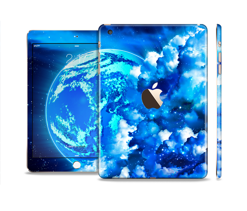 The Glowing Cloudy Planet Full Body Skin Set for the Apple iPad Mini 3