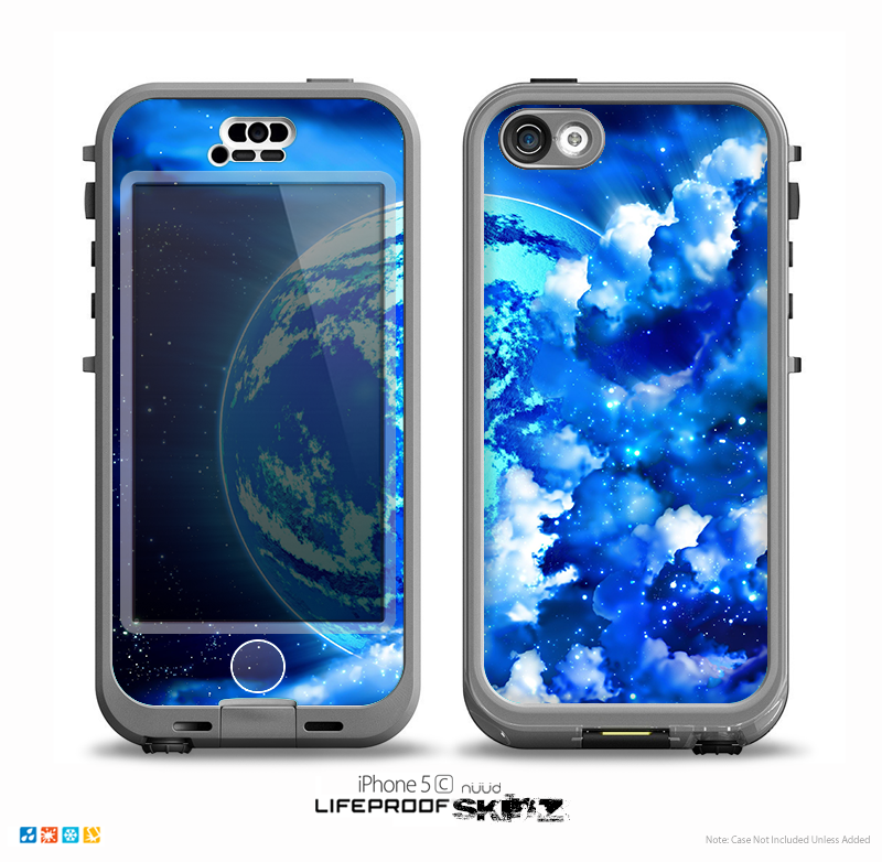 The Glowing Cloudy Planet Skin for the iPhone 5c nüüd LifeProof Case
