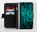 The Glowing Digital Green Dots Ink-Fuzed Leather Folding Wallet Credit-Card Case for the Apple iPhone 6/6s, 6/6s Plus, 5/5s and 5c