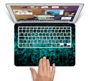 The Glowing Digital Green Dots Skin Set for the Apple MacBook Pro 15" with Retina Display