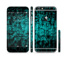 The Glowing Digital Green Dots Sectioned Skin Series for the Apple iPhone 6s Plus
