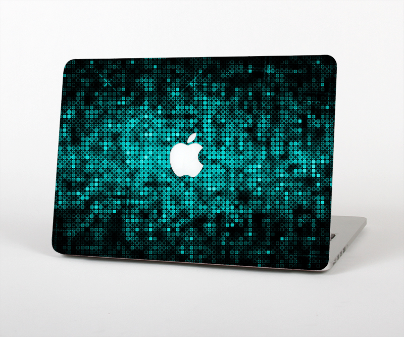 The Glowing Digital Green Dots Skin Set for the Apple MacBook Pro 15" with Retina Display
