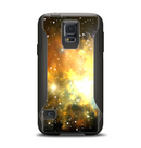 The Glowing Gold & Black Nebula Samsung Galaxy S5 Otterbox Commuter Case Skin Set