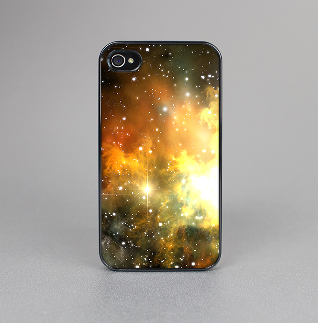 The Glowing Gold & Black Nebula Skin-Sert for the Apple iPhone 4-4s Skin-Sert Case