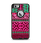 The Glowing Green & Pink Ethnic Aztec Pattern Apple iPhone 6 Otterbox Defender Case Skin Set