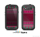 The Glowing Green & Pink Ethnic Aztec Pattern Skin For The Samsung Galaxy S3 LifeProof Case