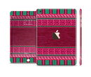 The Glowing Green & Pink Ethnic Aztec Pattern Full Body Skin Set for the Apple iPad Mini 3