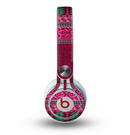 The Glowing Green & Pink Ethnic Aztec Pattern Skin for the Beats by Dre Mixr Headphones