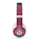 The Glowing Green & Pink Ethnic Aztec Pattern Skin for the Beats by Dre Studio (2013+ Version) Headphones