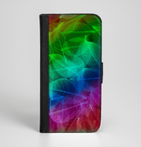 The Glowing Leaf Structure Ink-Fuzed Leather Folding Wallet Case for the iPhone 6/6s, 6/6s Plus, 5/5s and 5c